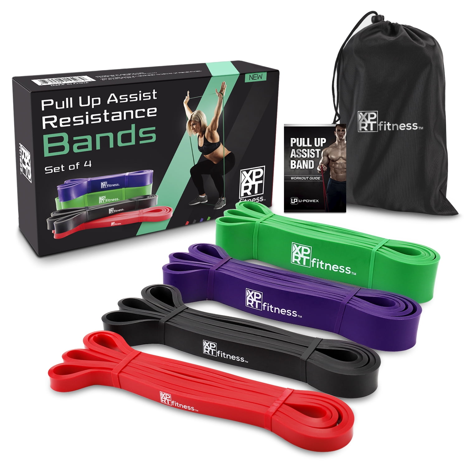 XPRT Fitness Resistance Bands Pull Up Assist Bands Stretching