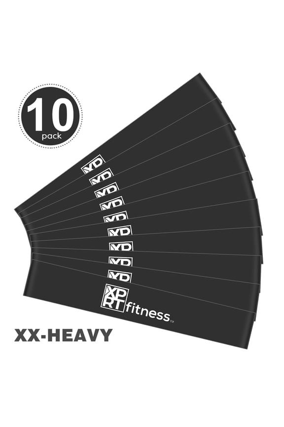 Resistance Loop Bands Elastic Exercise Bands Resistance Level XX Heavy Set Of 10