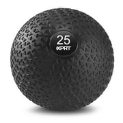 XPRT Fitness Slam Ball For Fitness Exercise Strength Conditioning CrossFit Cardio, Easy-Grip Textured Heavy Duty Rubber Shell, Dead Bounce, 25 lb.