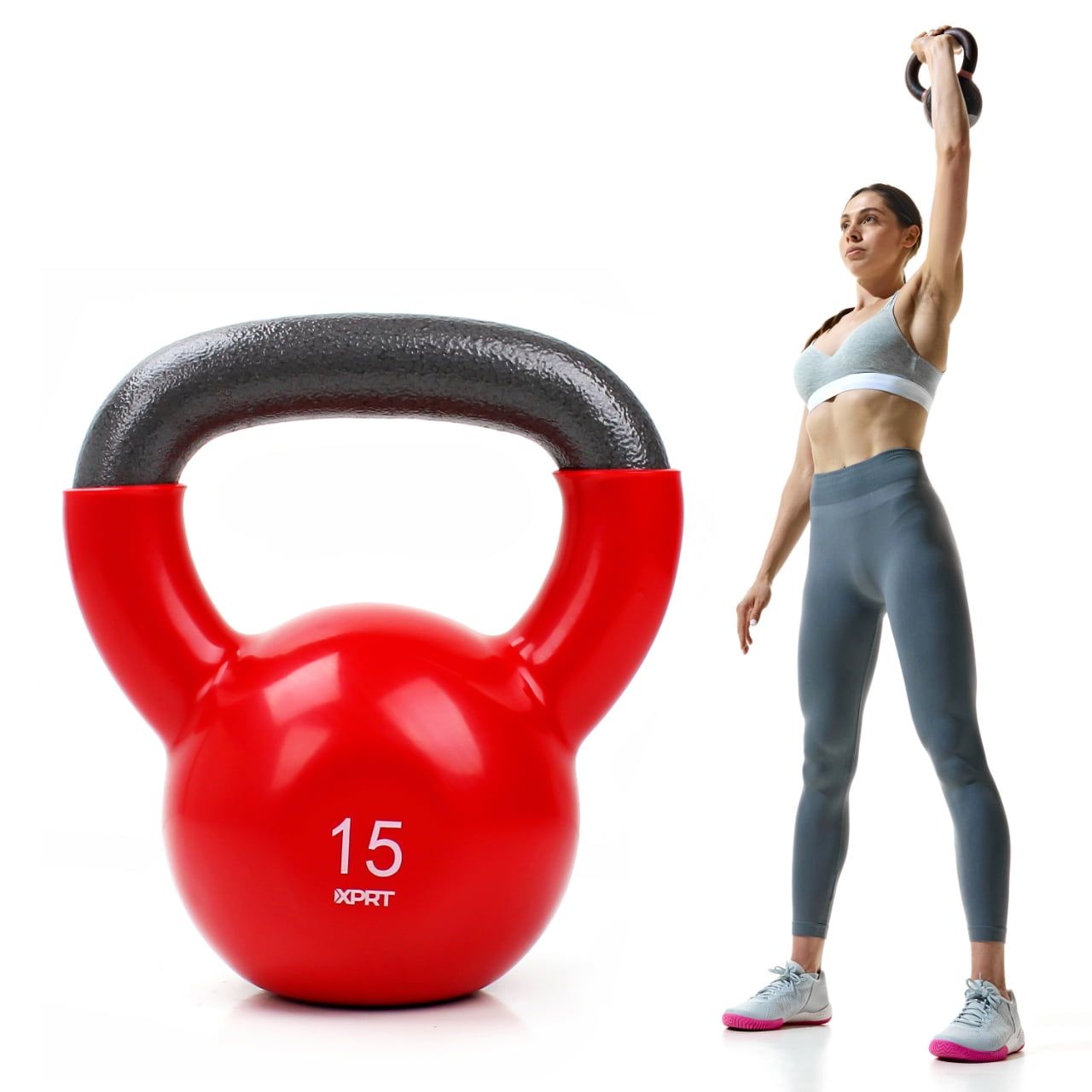 XPRT Fitness Vinyl Kettlebell 15 lb. - Walmart.com
