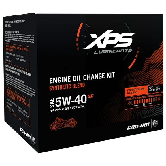 XPS 4T Can-Am Spyder 5W-40 Synthetic Blend Oil Change Kit Rotax 991 (SM5) Engine