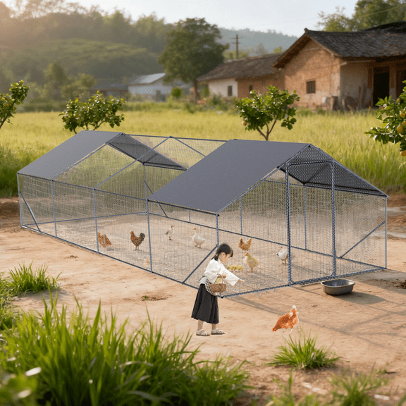 XPT036 Outdoor chicken coop metal big space 26*10*6FT