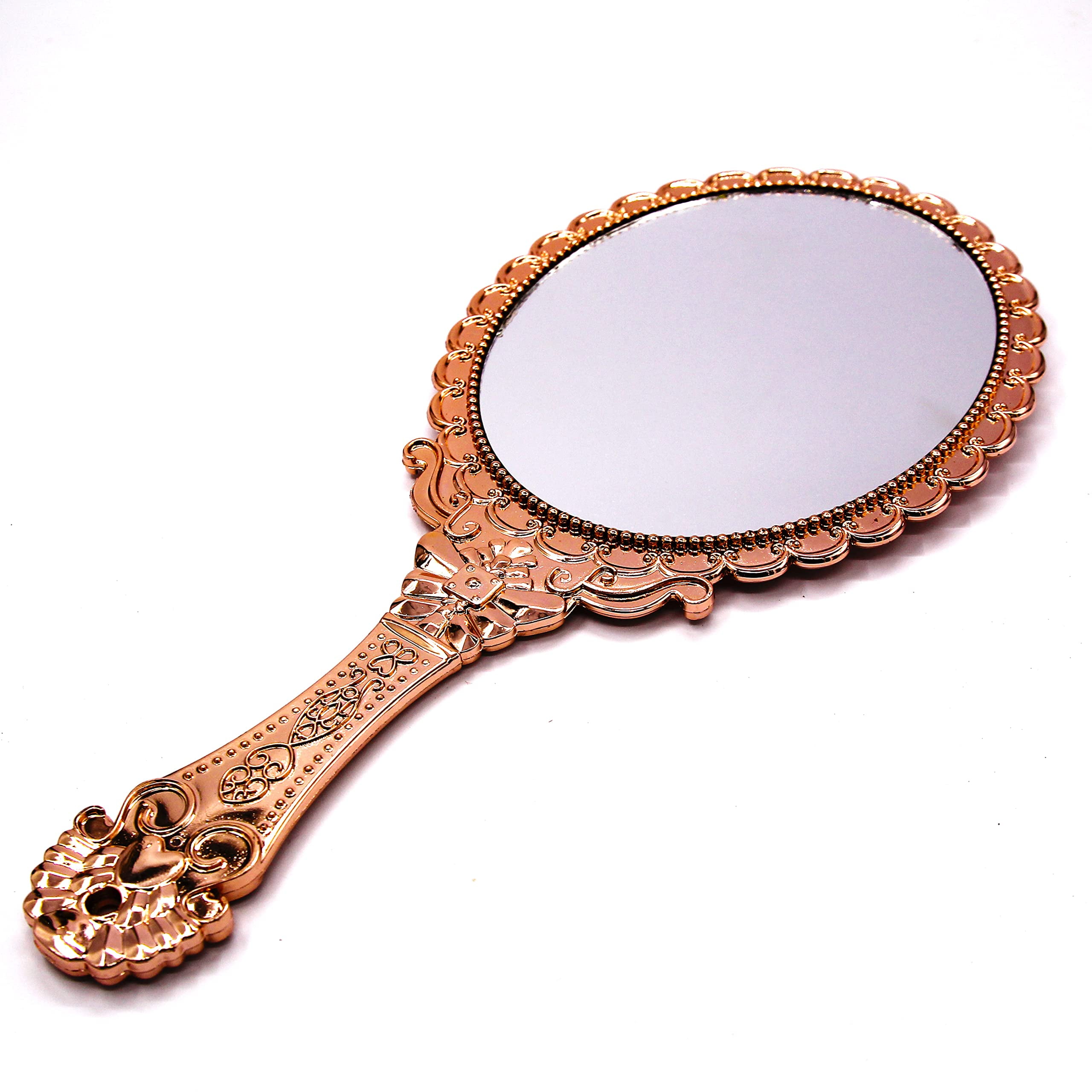XPXKJ Hand Mirror Vintage Handheld Mirror with Handle Vanity Makeup Mirror  Travel Mirrors (Oval, Rose Gold) C21 - Walmart.com, image size:2560x2560
