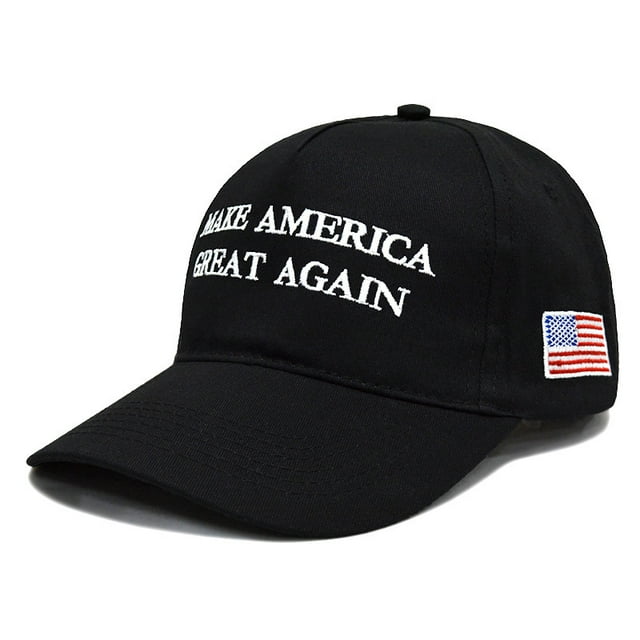 XQF 2024 Trump Hat Make America Great Again Hat with American Flag Logo Adjustable Size,Black