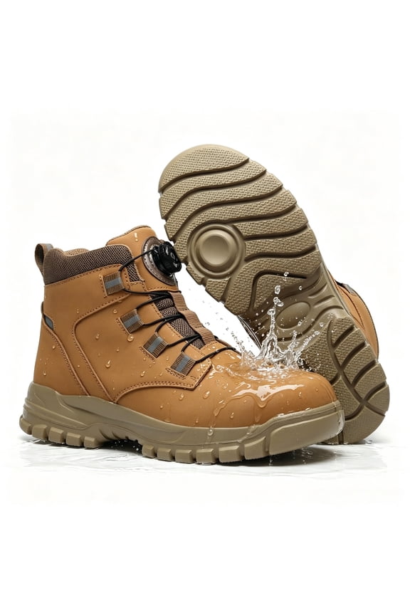 Steel Toe Boots for Men Puncture-Proof Work Safety Boots Lightweight Comfortable Work Shoes
