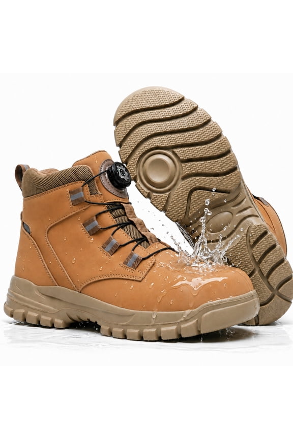 Steel Toe Boots for Men Water Repellent Puncture-proof Work Shoes lightweight Comfortable Work Boots