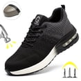 thumbnail image 1 of XQJ Steel Toe Shoes for Men Women Lightweight Comfortable Work Shoes Indestructible Slip Resistant Safety Shoes for Construction Grey Size Women8 / Men 6.5, 1 of 7