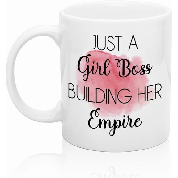 XQLZY Just A Girl Boss Building Her Empire Coffee Mug, Lady Mug Gifts for Leader Sister, New Business Owner Present, Women Entrepreneur Present, New Job Gifts for Girl Boss Lady