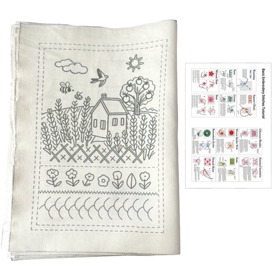 XQWJWLA 2026 New DIY Embroidery Stitch Book Kit, Portable All Scenario Embroidery Stitch Book, for Beginners and Craft Lovers
