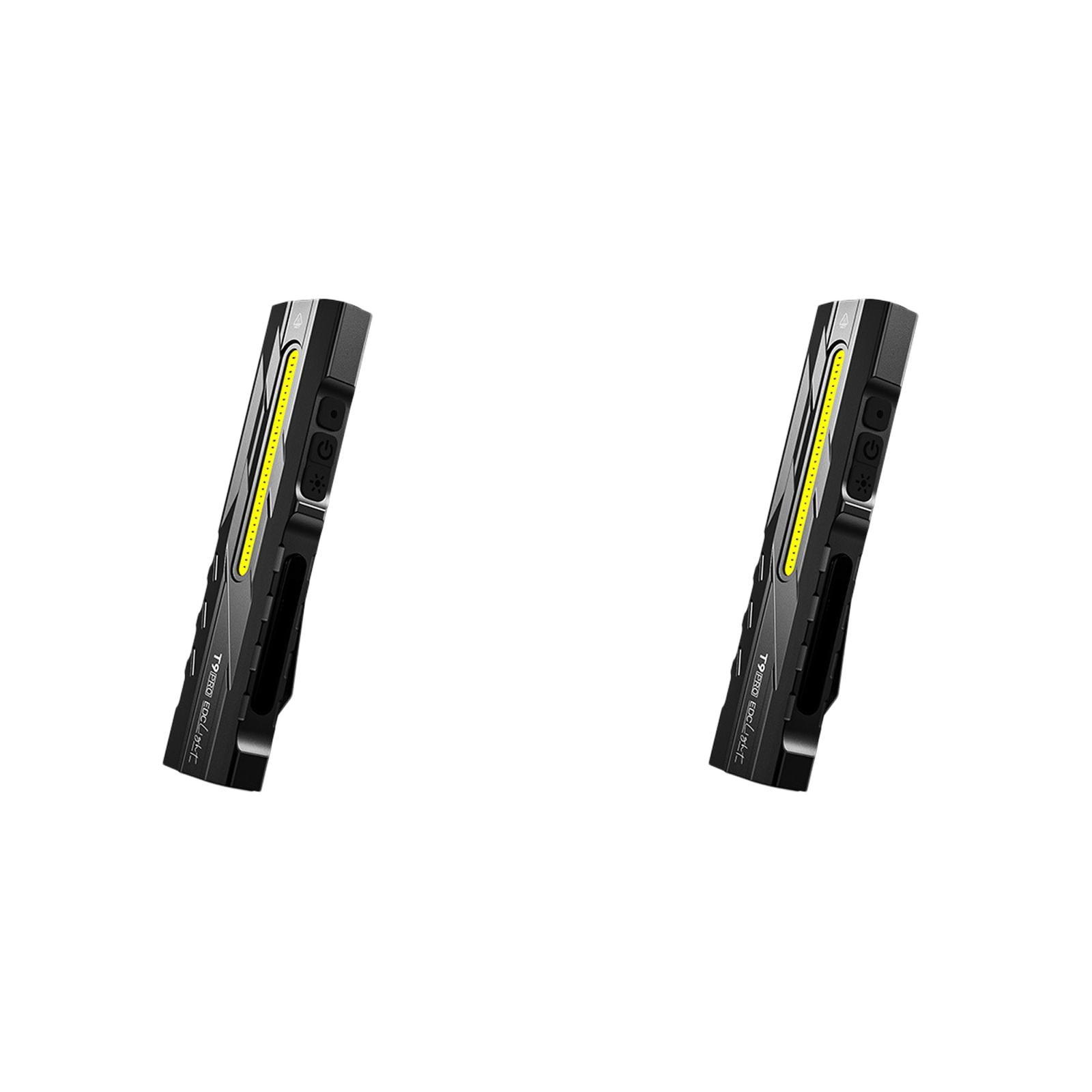 XQWJWLA 2PCS T9 PRO Rechargeable EDC Flashlight â 1500 Lumens LED Pocket Flashlight, Work Light with Clip for Dog Walking, Camping, Hiking, Car Repair, Night Walking and Everyday Carry