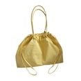 thumbnail image 1 of XQWJWLA Drawstring Tote Bag for Women, Solid Color Minimalist Handbag, Classic Lightweight Shoulder Bag for Travel, Work, Gym(Yellow), 1 of 8