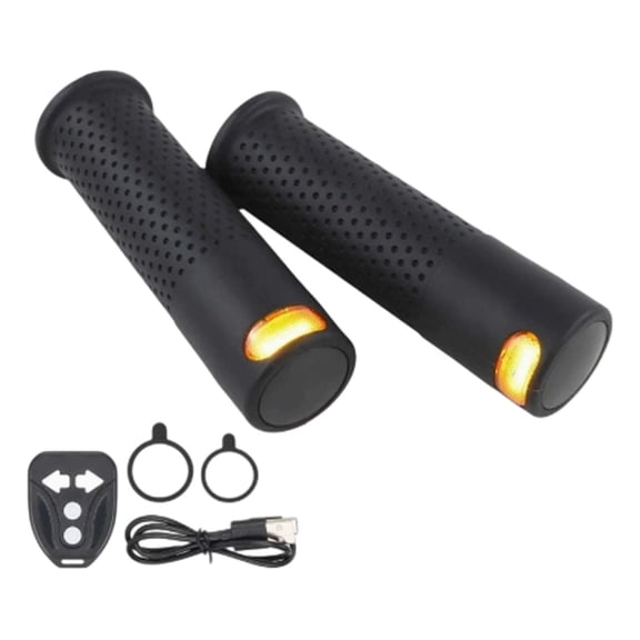 XQWJWLA E Scooter Turn Signal, USB Rechargeable Scooter Handle Grips,Smart Handlebar Warning Light with Remote Control, Waterproof Compatible with Xiaomi M365/Pro 1S/Pro 2/Mi3
