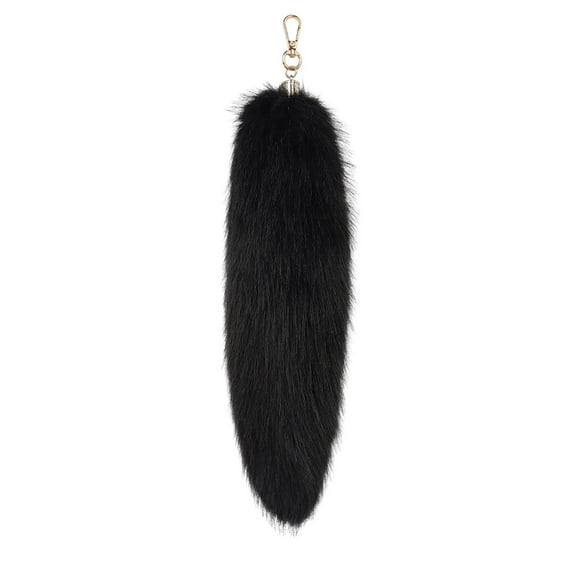 XQWJWLA Faux Fur Fox Tail Keychain Soft Fluffy Animal Tail Bag Keychain Handbag Hook Pendant Hanging Keyring Gift