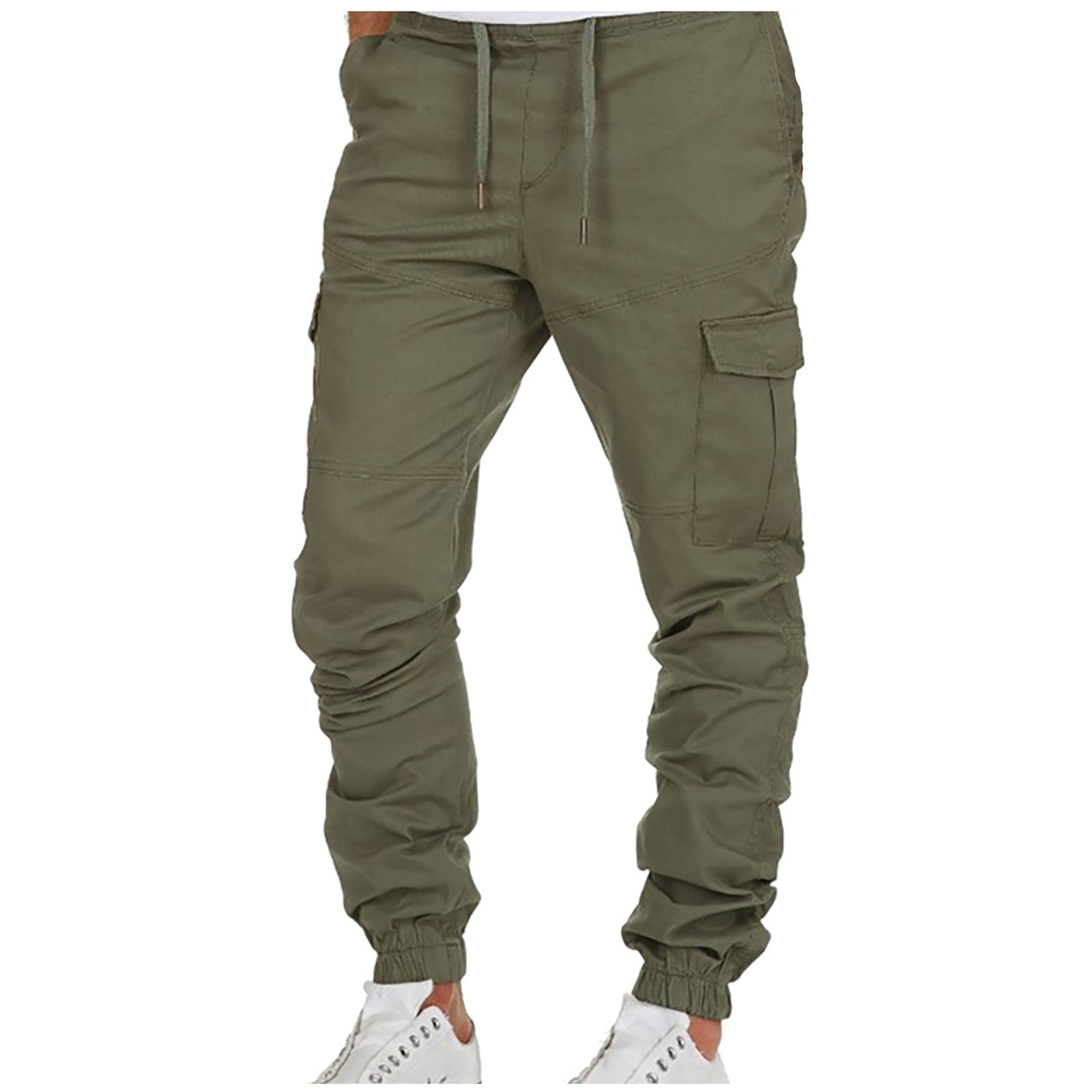 XQXCL Men's Gym Cargo Pants Fitness Solid Color Casual Sports with ...
