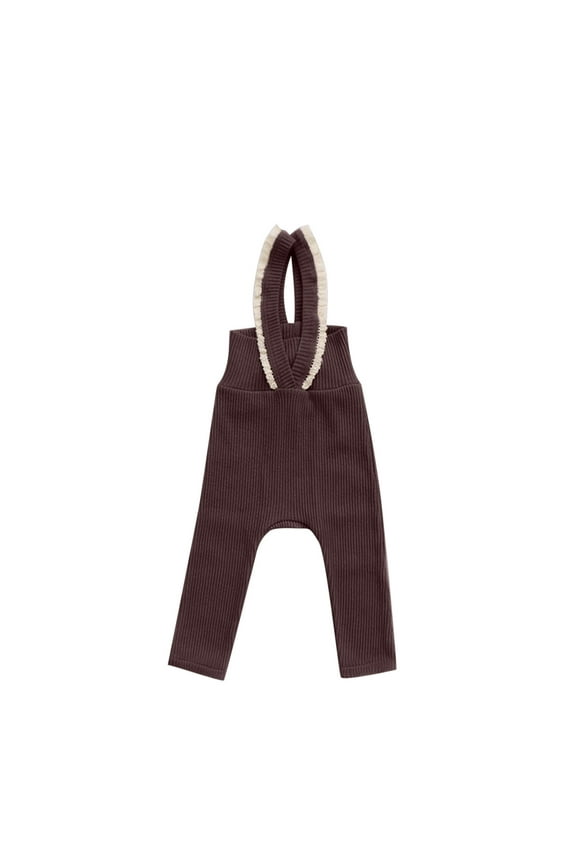 Baby Ribbed Leggings with Suspender Pants Unisex Girl Boy Overalls High Waist Tights Pantyhose Stockings 6M-3t