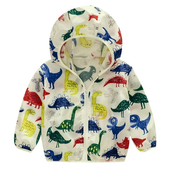 XQYLOS Baby UV 𝐏rotection Outwear Toddler Boys Girls Lightweight Breathable Zipper Hooded Sun Jacket 2025 Summer Coat