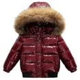 thumbnail image 1 of XQYLOS Boys Girls Shiny Puffer Jacket Down Hooded Winter Coat Padded Warm Parka with Fa𝗎x F𝗎r Hood Windproof Snow Outerwear, 1 of 4