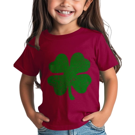 XQYLOS Boys Girls St-Patricks Day Shirt Graphic Tee Comfortable Fit Daily Wear Green Holiday Themed Top for Kids Fun Casual Apparel Ages 1-15 Years