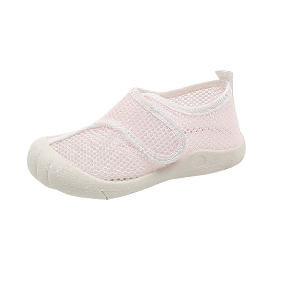 XQYLOS Boys Summer Breathable Mesh Anti-Kick Sandals - Hollow Protective Toe Design Water-Friendly Beach Shoes for Toddler Boys Girls with Quick-Dry Straps