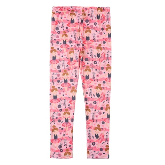 XQYLOS Camo Print Yoga Leggings for Girls, Stretchy Long Pants with Elastic Waistband, Soft Toddler Bottoms 2-5 Years