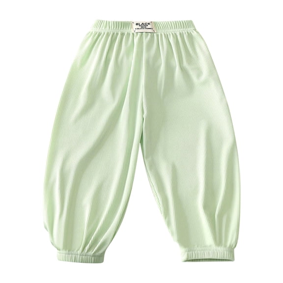 XQYLOS Children’s Nine Point Casual Pants Boys Girls All-Season Play Clothes 𝖲tretchable Comfort Fit Fashion Trousers Spring Summer Autumn