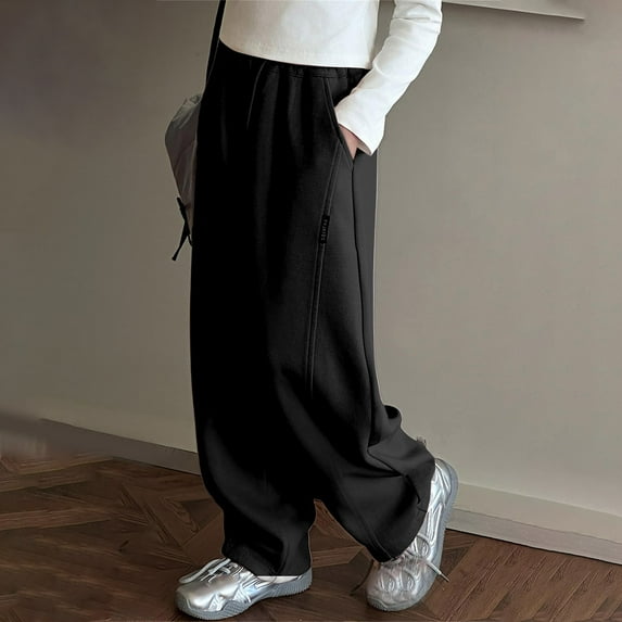 XQYLOS Children's Pants - 𝖳rendy Loose Fitting Straight Leg Pants with Wide Leg Style - Long Pants for Boys and Girls with Stylish Design