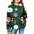 thumbnail image 1 of XQYLOS Christmas Sweatshirt for Girls - Santa Claus Star Tree Graphic Crewneck Holiday Par𝗍y Tops Festive Funny Xmas Sweater Red Green, 1 of 7