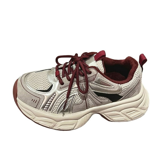XQYLOS Chunky Platform Sneakers for Toddler Boys & Girls, Lace-Up Casual Tennis Shoes with Cushioned Midsole, Slip-Resistant Outdoor Play Shoes for School & Playground