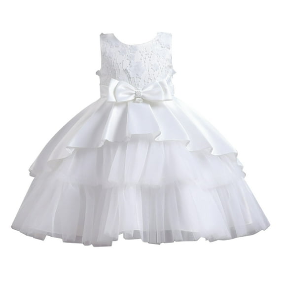 XQYLOS Clearence Girls All-Season Dress 3-12Yrs Birthday Princess Tutu Skirt, Piano Recital Evening Attire, Catwalk Performance Dress with Breathable Layers for Party, Pageant, Casual Play