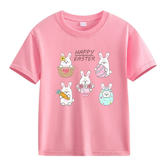 XQYLOS Easter Bunny Printed Shirt Spring And Autumn New Fashionable Cute Print Comfortable Version Of The Girls Printed T Shirt
