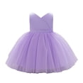 thumbnail image 1 of EnJoCho Flower Girl Dress for Wedding Tulle Satin Bow Shoulder Long A Line Girls First Communio𝗇 Dresses Formal Birthday Gown, 1 of 8