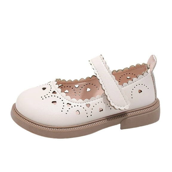 XQYLOS Girls Adjustable Strap Mary Jane Shoes, Patent Leather Ballet Flats for Weddings/School/Parties, Non-Slip Toddler Dress Shoes with Cushioned Insole for Special Occasions