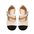 thumbnail image 1 of XQYLOS Girls Adjustable Strap Mary Jane Shoes, School Uniform Ballet Flats for Weddings/Parties, Non-Slip Patent Leather Dress Shoes for Toddler to Youth, 1 of 6