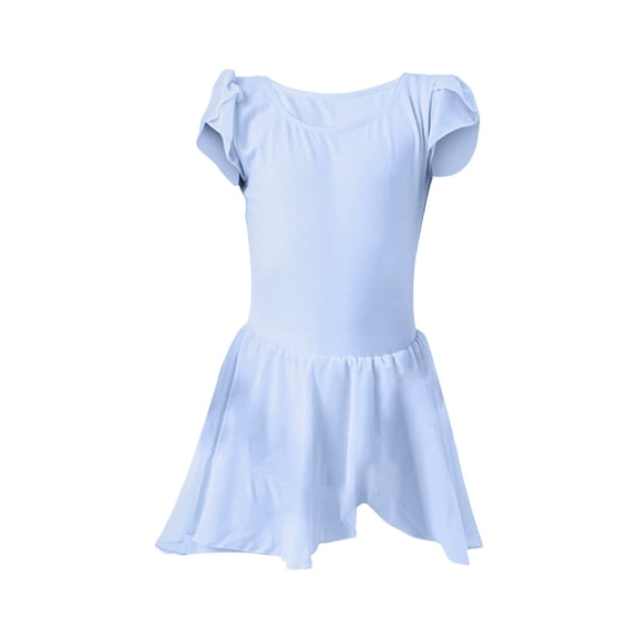 XQYLOS Girls Ballet Dance Dress Stretchy Tutu Leotard Short Sleeve Performance Outfit for Recital Practice Toddler 3-6 Years