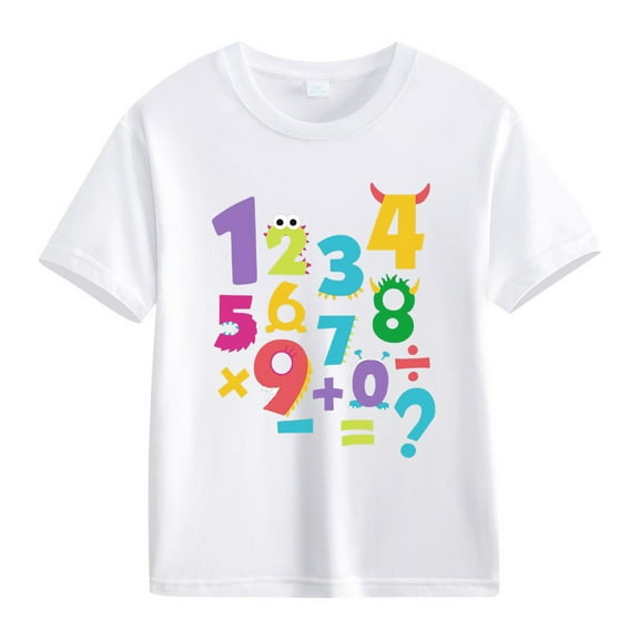 XQYLOS Girls Birthday Shirt Cute Part𝗒 Short Sleeve Tee, Letter Printed Crewneck Summer Graphic Tops for Ages 1-13 Years, Trendy Casual T-Shirt