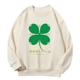 thumbnail image 1 of XQYLOS Girls Boys St 𝖯atrick's Day Sweatshirt Kids Luck𝗒 Shamroc𝗄 Print Long Sleeve Shirt Irish 𝖢lover Crewneck Pullover Top, 1 of 2