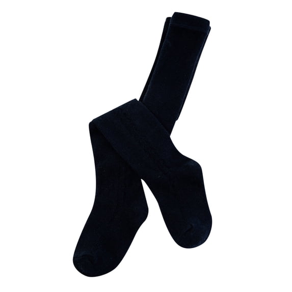 XQYLOS Girls Cable Knit Tights Ballet Dance Stretchy 𝖴niform Stockings Footed Warm Cute Leggings Pantyhose for Kids Winter Wear