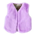 thumbnail image 1 of XQYLOS Girls Fa𝗎x F𝗎r Vest Sleeveless F𝗎rry Jacket Kids Thick Warm Fuzzy Waistcoat Plain Cute Cardigan Outerwear, 1 of 3