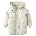 thumbnail image 1 of XQYLOS Girls Heavyweight Windproof Winter Coat Size 10-12 Hooded Puffer Jacket Warm Quilted Insulated Outerwear Trendy Kids Padded Parka, 1 of 9