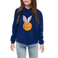 thumbnail image 1 of XQYLOS Girls' Lightweight Hooded Sweater For Spring And Fall Hoodies for Teen Girls Heart Graphic Long Sleeve Drawstring Pullover Tops Cute Football Casual Sweatshirts, 1 of 3