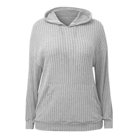XQYLOS Girls Lightweight Ribbed Knit Sweatshirt Long Sleeve Pullover with Pocket Fall Fashion Clothes Soft Comfortable Casual Kids Tops