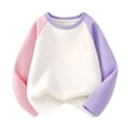 thumbnail image 1 of XQYLOS Girls Long Sleeve T-Shirts Casual Raglan Crewneck Color Block Cute Fall Blouses Tops for Kids 5-14 Years, Soft Cotton Comfortable Everyday Wear Fashion Tee for School and Play, 1 of 6