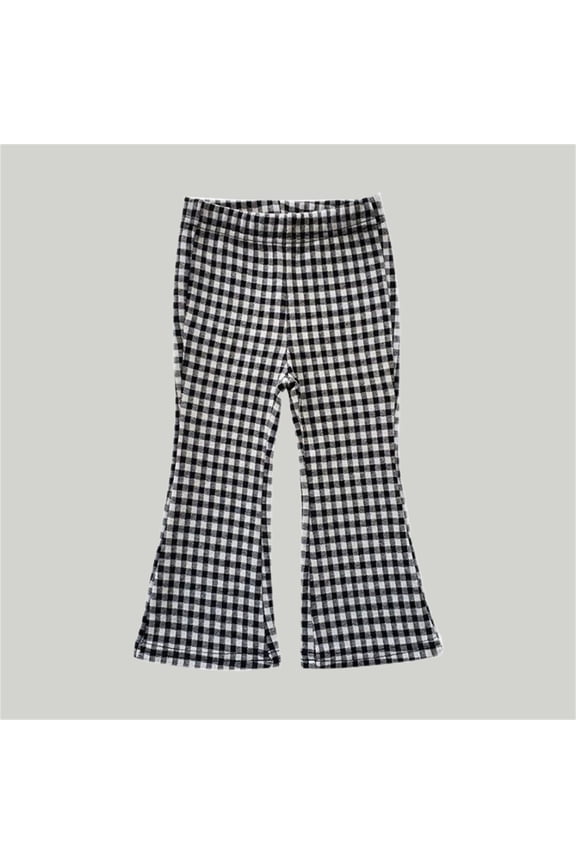 Girls Personalized Flared Pants Casual Thin Ice Design Kids Outerwear Elastic Waist Flare Jeans for Girls