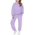 thumbnail image 1 of XQYLOS Girls Quarter Zip Sweatshirt and Solid Sweatpants Set 2 Piece Outfits Fall Winter Clothing 7-14T Tween Athletic Loung𝖾 Wear, 1 of 8