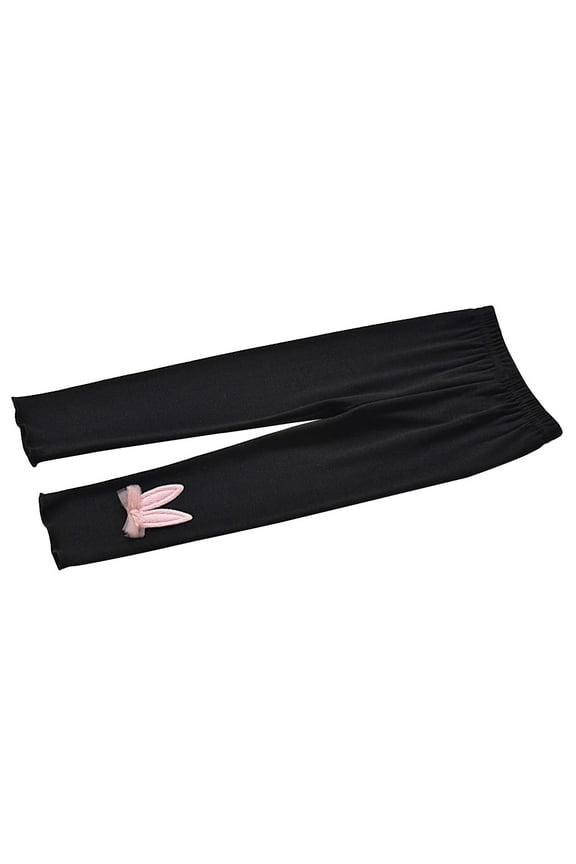 Girls Ribbed Thermal Leggings, Winter Cozy Stretchy Pants for Toddlers & Kids, Soft Elastic Waist Fall Autumn Play Clothes