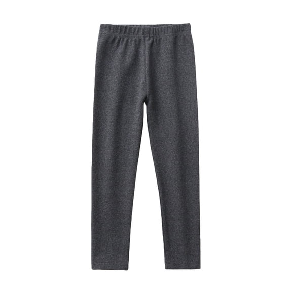 XQYLOS Girls Solid Color Warm Leggings Winter Thick Thermal Tights High Waist Cozy Athletic Pants Kids Soft Elastic Trousers Ankle Length 1-10 Years Outdoor