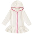 thumbnail image 1 of EnJoCho Girls Swim Cover Up Kids Swimsuit Coverup Zip-Up Beach Bathing Suit Wrap 9 to 16Y Preteen Long Sleeve Dress, 1 of 2