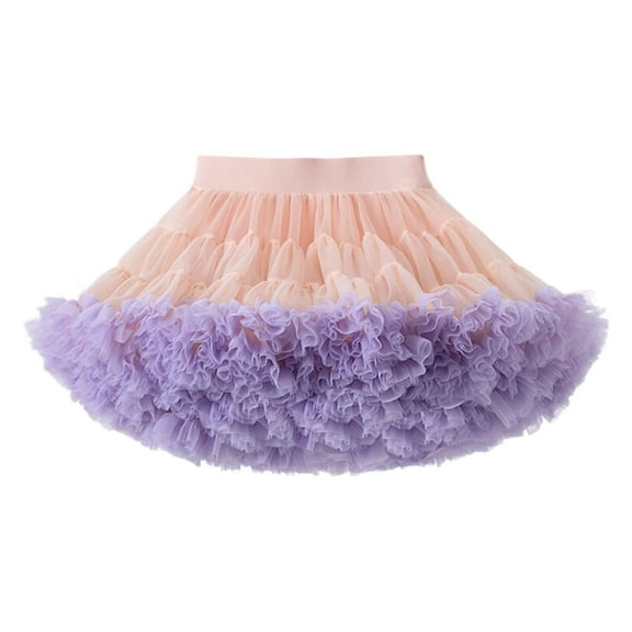 XQYLOS Gradient Dance Skirt - Premium Layered Tulle Design with Elastic Waistband, Recital Skirt & Holiday Pageant Outfit