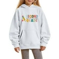 thumbnail image 1 of XQYLOS Graphic Casual Pullover Sweatshirt Hoodies for Girls Students First Day of School Back-to-School Fall Autumn Trendy Outerwear 2025 Clothes, 1 of 4