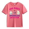 thumbnail image 1 of XQYLOS Kids' Back-To-School 100 Days Of Knowledge Tee Girls And Boys Casual Short Sleeved T Shirt 100 Days Of School Opening 100 Days Anniversary Personality Loose Short Sleeved T shirt, 1 of 1